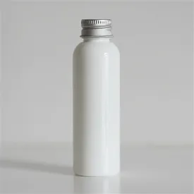 2 oz White PET Bullet Bottle with 20-410 Aluminum Cap