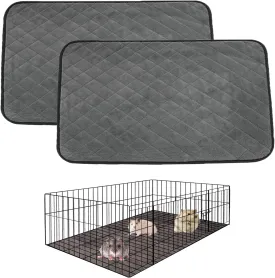 2 Packs Fleece Guinea Pig Cage Liner Washable, Waterproof & Anti Slip Guinea Pig Fleece Cage Liners Super Absorbent Reusable Guinea Pig Bedding Pee Pads Accessories