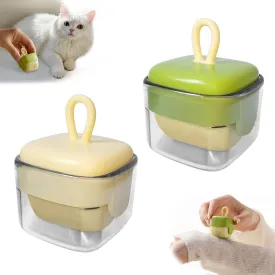 2Pcs Mini Lint Remover Roller, Reusable Lint Gel Roller, Washable Pet Dog Cat Hair Remover for Clothing, Pet Hair, Dust, Lint, Travel and Home Use(Green Beige)