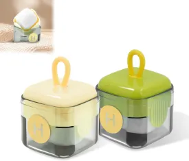 2Pcs Reusable Lint Roller,Portable Mini Travel Lint Roller,Washable Sticky Roller,Mini Pet Hair Removal Tool,Easy Removing Hair on Clothes Sofa Bed Carseat (Green Yellow)