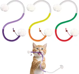 3Pcs 27.5in/70cm Cat Catnip Toys for Indoor Kitten Cat, Scratch Interactive Toy with Catnip, Cotton Rope Silvervine Chew Toys, Cleaning Teeth Stick Dental Care, Kicker Toys for All Breeds