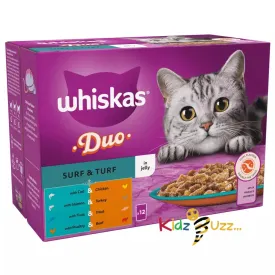 48 x 85g Whiskas Senior 7  Poultry Feasts in Gravy Wet Cat Food Pouches