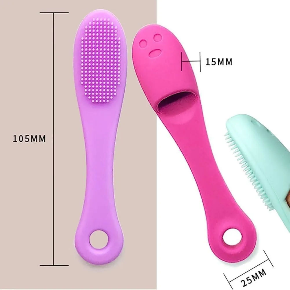 4PCS Silicone Scrubber for Cats Chin,Cat Teeth Cleaning for Care,Dog Toothbrush Finger,Soft Silicone Manual Facial Cleansing Brushes,Finger Brushes Suitable for Dogs and Cats(4pcs-red)