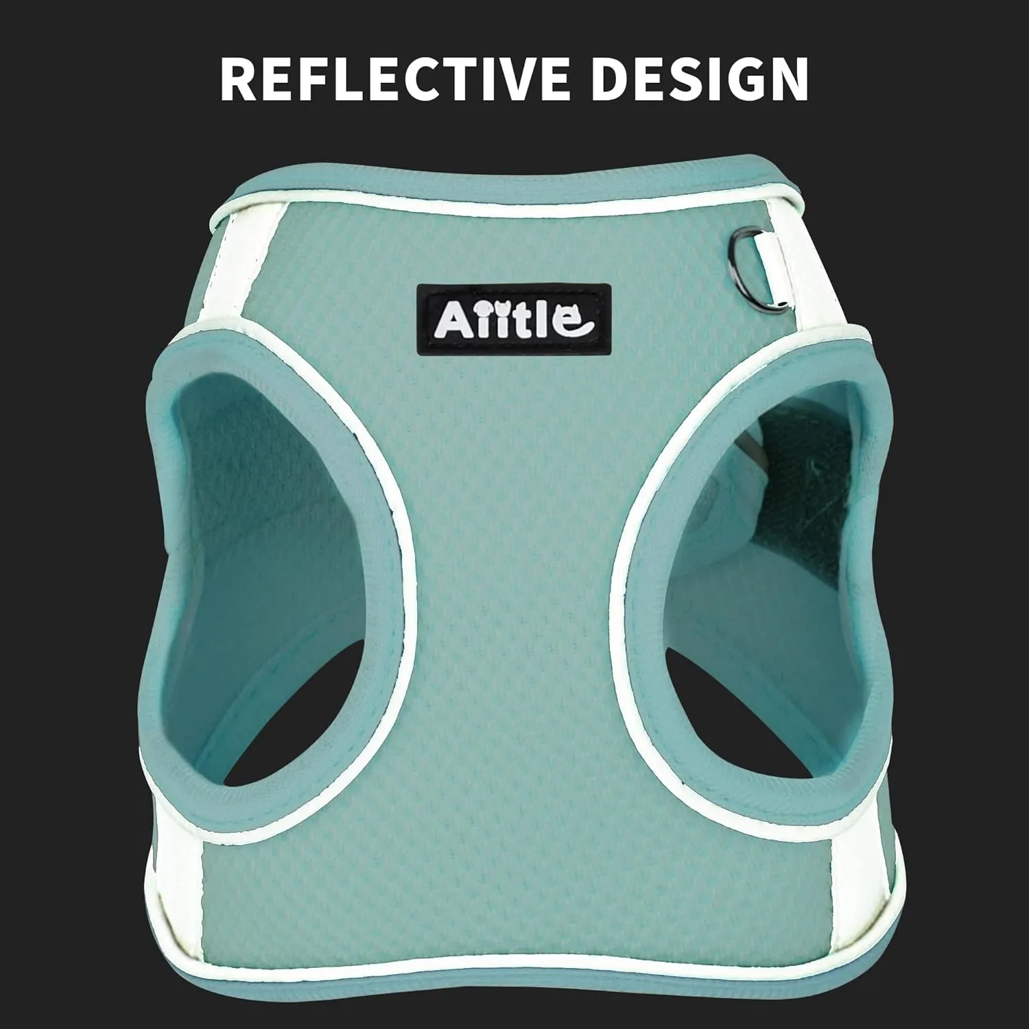 AIITLE Small Dog Harness, No-Pull Cat Harness with a Leash, Step in Adjustable Puppy Harness with Quick-Release Buckle, Reflective Outdoor Pet Vest for Extra Small Dogs and House Cats Blue XXS