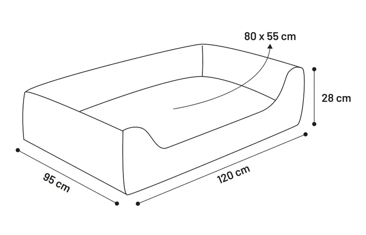 BASKET PANAMA RECTANGLE DARK GREY