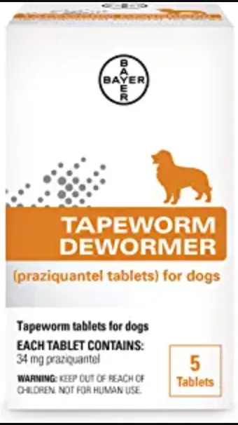 Bayer Tapeworm Dewormer Dogs 5 ct.