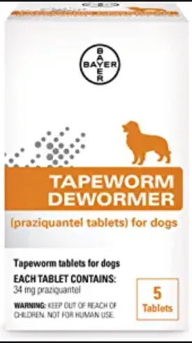 Bayer Tapeworm Dewormer Dogs 5 ct.