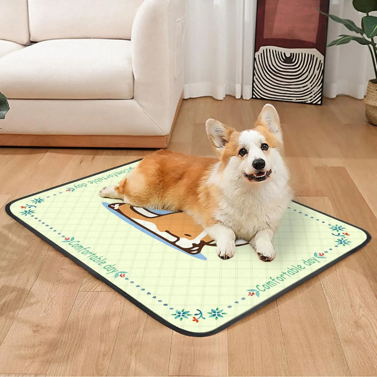 Bestio Pee Pads for Dogs Washable,30'' x 34" 2 Pack Reusable Dog Pads with Heavy Absorbent, Leak-Proof,Non-Slip for Pet Training,Dog Reusable Pee Pad for Pets Whelping Box, Potty Training
