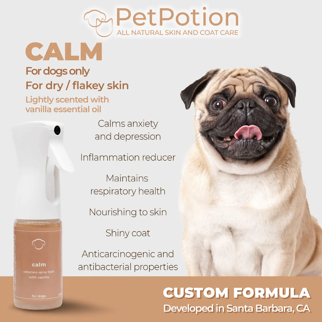 Calm, Organic, No Rinse,  Waterless, Misting  Spray Shampoo