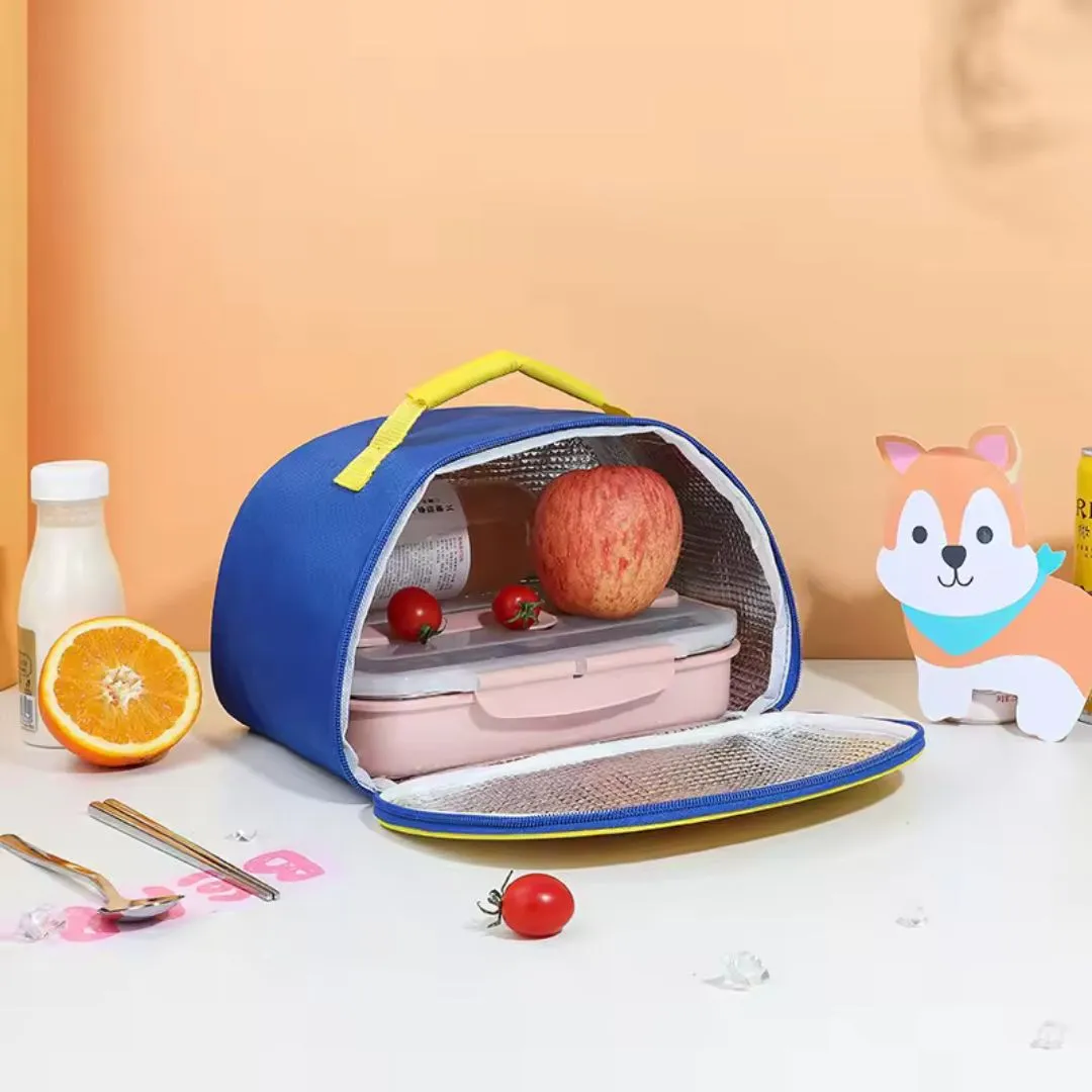 Cartoon Dog Design Round Lunch Bag for Kids