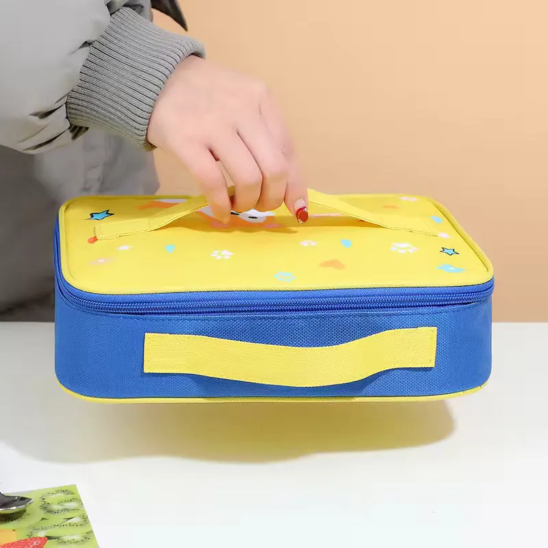 Cartoon Dog Design Square Lunch Bag for Kids