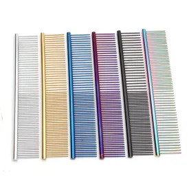Dog Grooming Comb, Stainless Steel, Available in 6 Colours