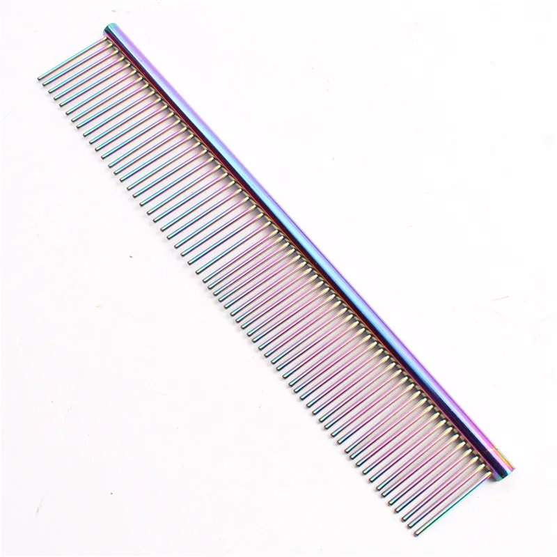 Dog Grooming Comb, Stainless Steel, Available in 6 Colours