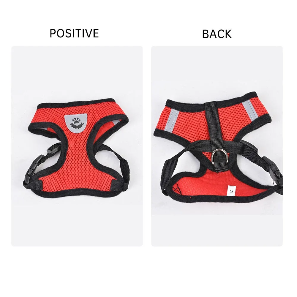 Dog Harness Cat Harness Dogs Leashs Training Soft Mesh Chest Strap