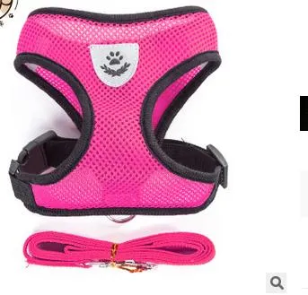 Dog Harness Cat Harness Dogs Leashs Training Soft Mesh Chest Strap