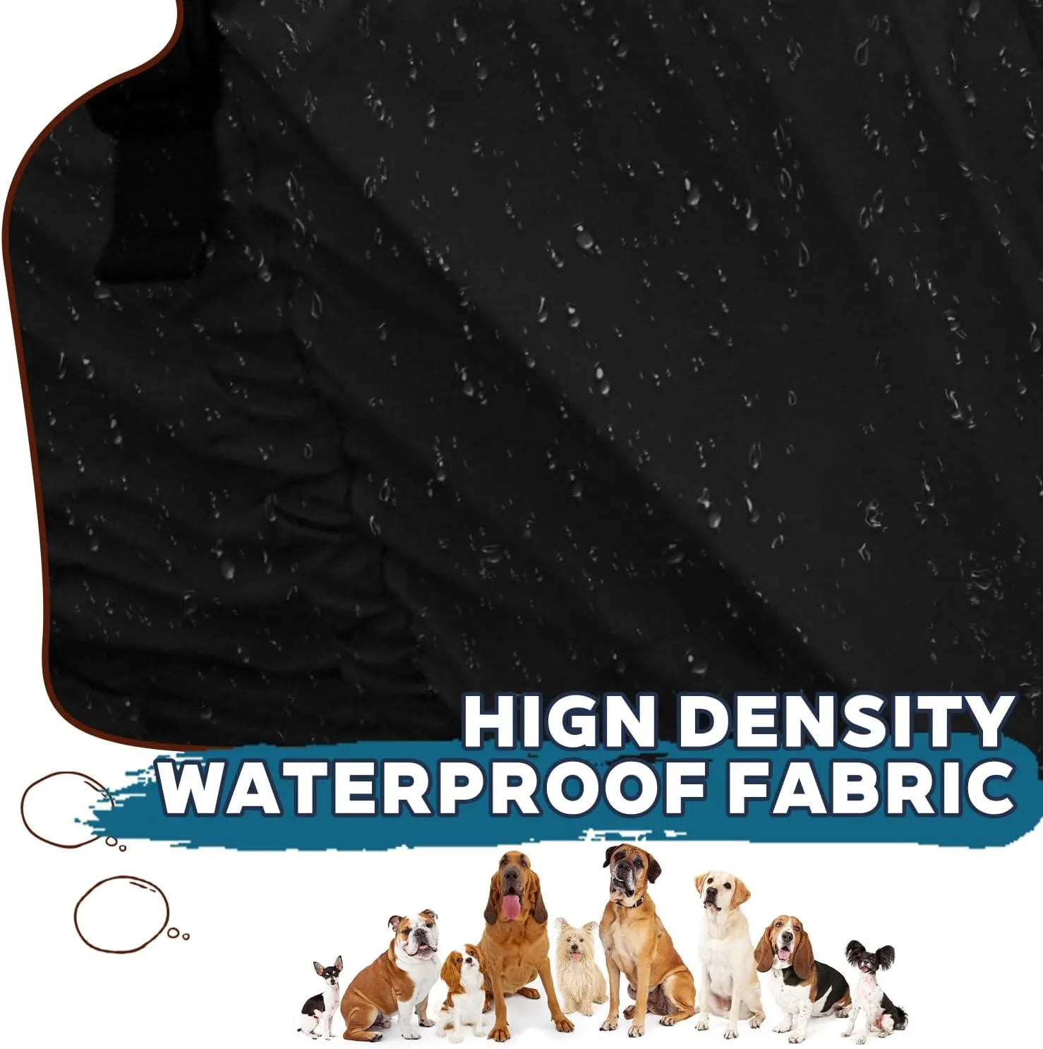 Dog Raincoat with Side Zipper Reflective Tape and Leash Holes,Waterproof Windproof Dirt-Resistant Warmth Dog Jacket with Elasticized Belly and Cuff Designs, Four Legs Design, Elastic Edge- Black M