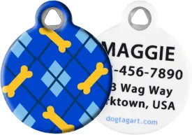 Dog Tag Art Lupine Pattern Dapper Dog Custom Pet ID Tag for Dogs and Cats (Large) Lupine Brand Matching Tag, Complements Lupine Leash and Collar Patterns, Customizable Dog Tags