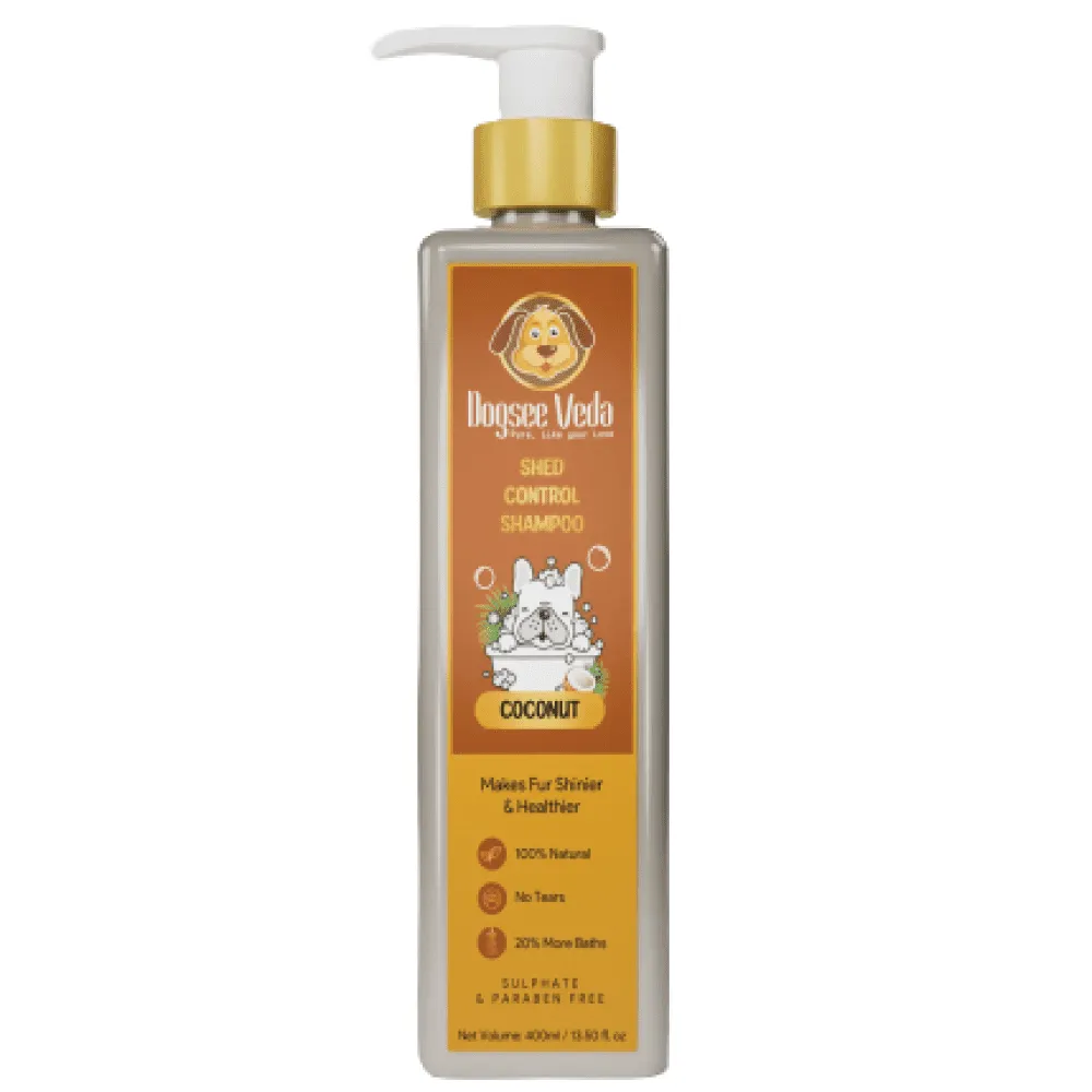 Dogsee Veda Shed Control Coconut Oil Shampoo for Dogs (400ml)