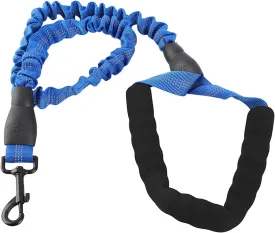 Elastic Dog Leash 3.28ft | Strong Rope with Comfortable Handle | Shock - Absorbing Training Leash for Walking/Running/Hiking | Secure Clip Hook for Small to Large Dogs (Blue)