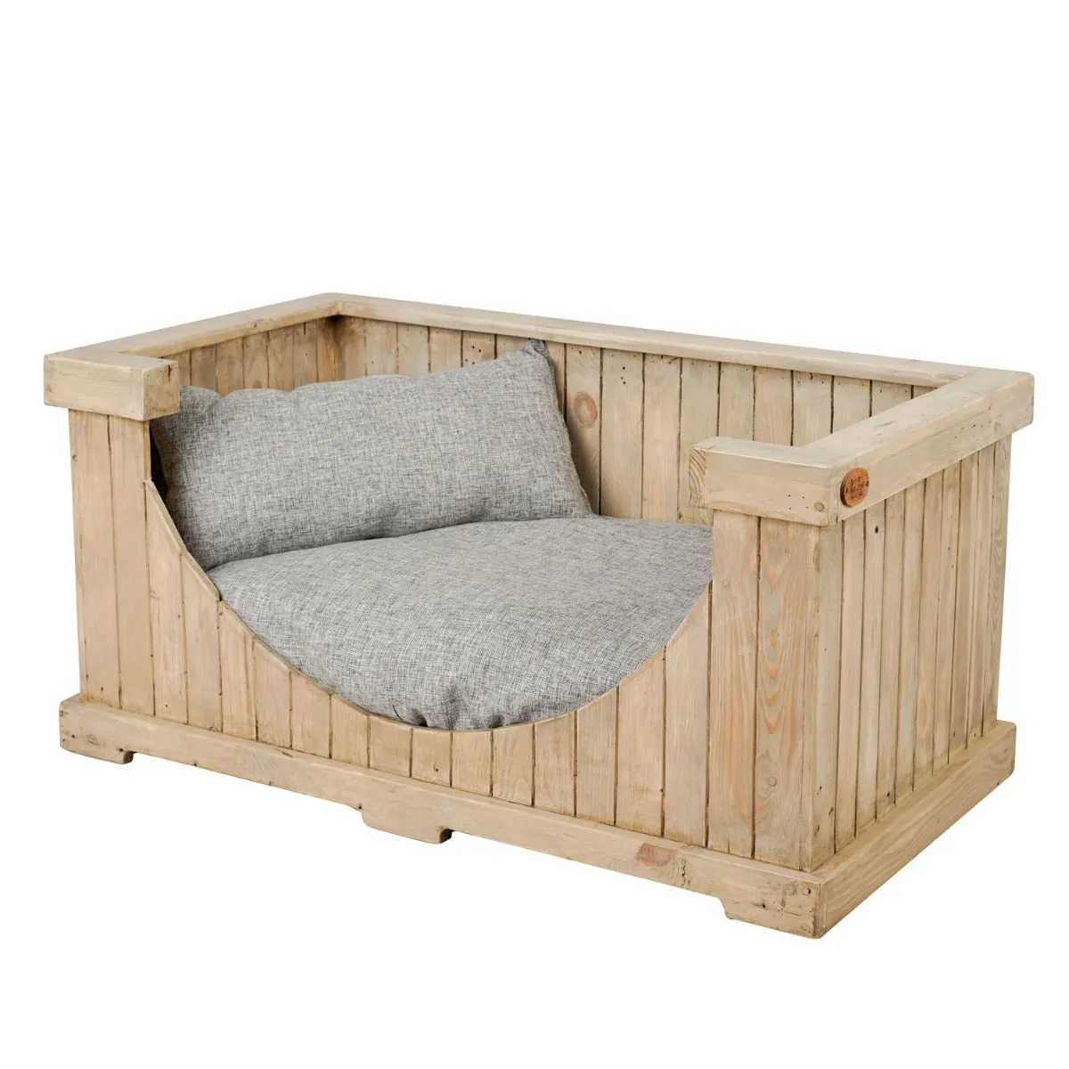 Fangio Wooden Pet Bed with Cushion