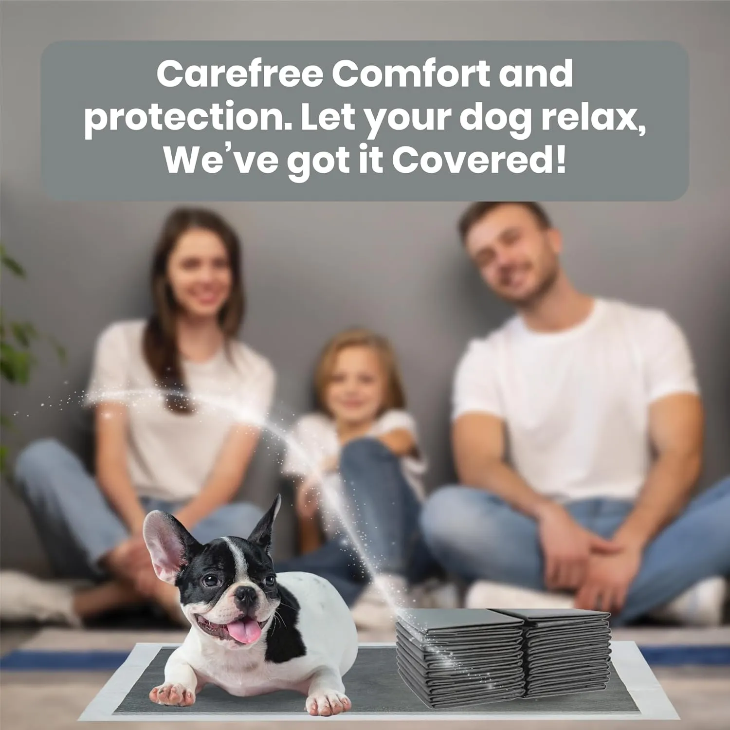 FPN Charcoal Puppy Pee Pads for Dogs | 13x18 Inches | 300 Count | Extra Absorbent | Heavy Duty Dog Pad | 5 Layer Puppie Pads for Instant Absorption, (Small)