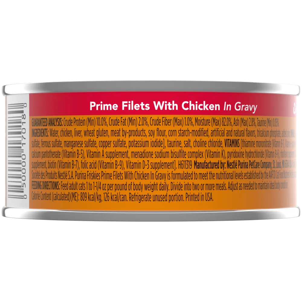 Friskies Prime Filets With Chicken In Gravy Canned Cat Food
