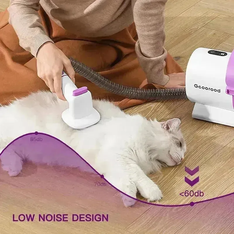 Geoorood Professional Pet Grooming Vacuum Kit for Long Hair Dogs & Cats