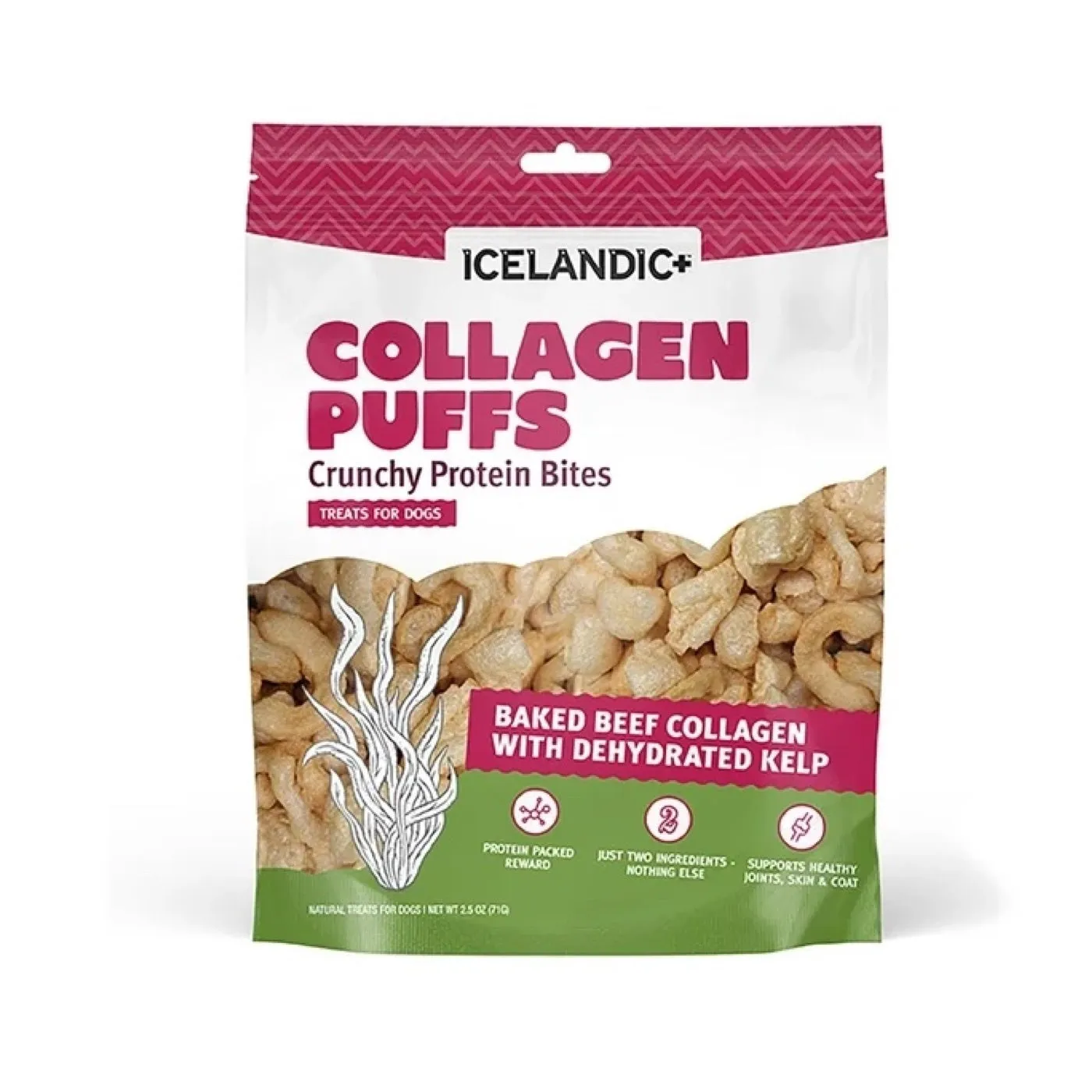 Icelandic  Collagen Puffs Crunchy Protein Bites With Kelp 2.5oz