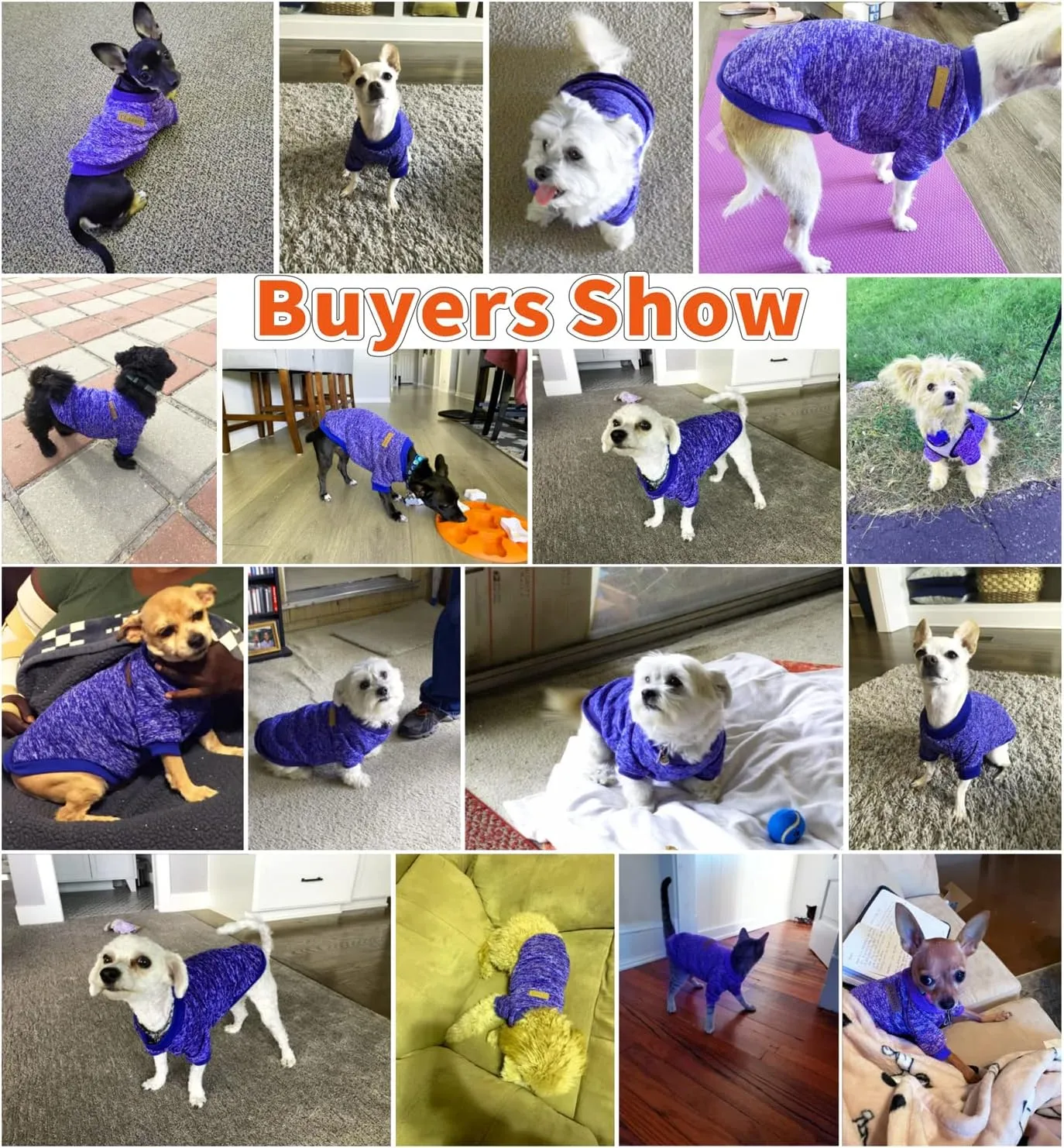 Idepet Pet Dog Classic Knitwear Sweater,Soft Fleece Coat for Small,Medium Dog,Warm Pet Dog Cat Clothes,Soft Puppy Customes (XS, DarkBlue)