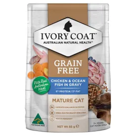 Ivory Coat Grain Free Mature Wet Cat Food Chicken & Ocean Fish in Gravy