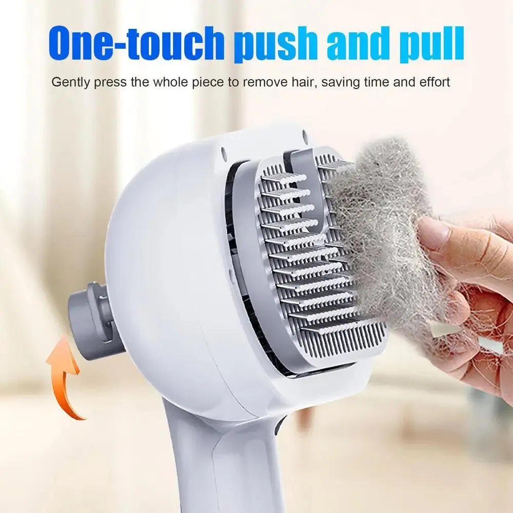 Lizard Vigilante Self-Cleaning Pet Hair Remover Brush for Dogs and Cats - Grooming Tool with Spray Feature