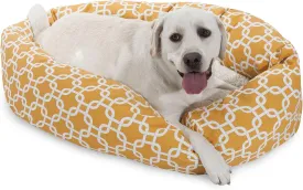 Majestic Pet Links Sherpa Bagel Bed, Large, Yellow