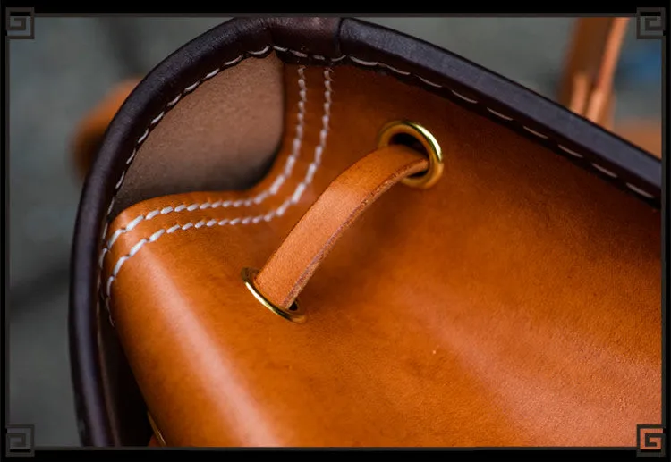 Men and Women Handmade Elaborate Works Cow Leather Backpacks
