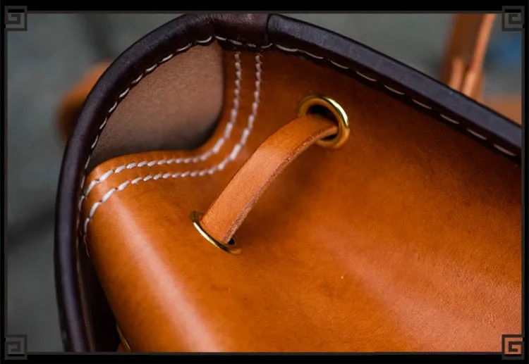 Men and Women Handmade Elaborate Works Cow Leather Backpacks