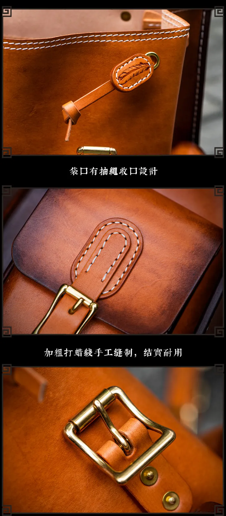 Men and Women Handmade Elaborate Works Cow Leather Backpacks
