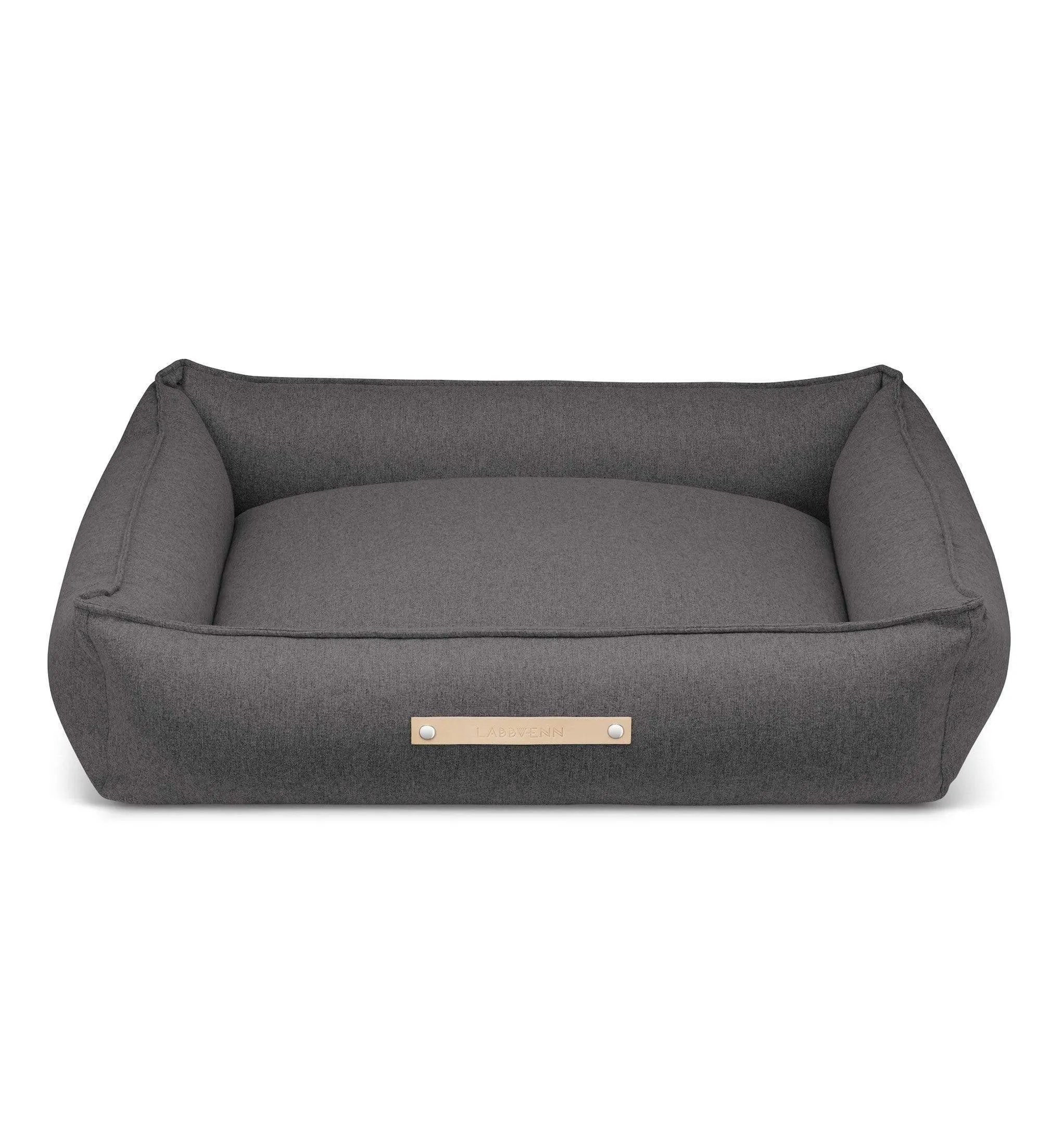 MØVIK Luxury High Side Dog Bed by Labbvenn in Light Anthracite