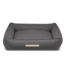 MØVIK Luxury High Side Dog Bed by Labbvenn in Light Anthracite