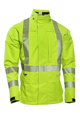 National Safety Apparel Drifire HYDROFlash Hi Vis FR Rain Jacket, Class 3