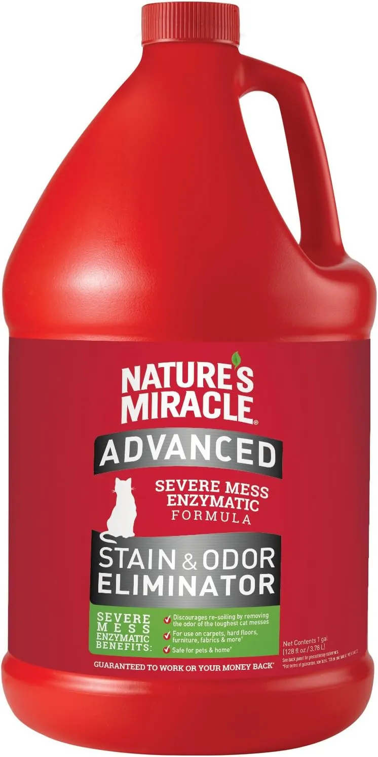 Natures Miracle Advanced Stain and Odor Eliminator Cat, For Severe Cat Messes