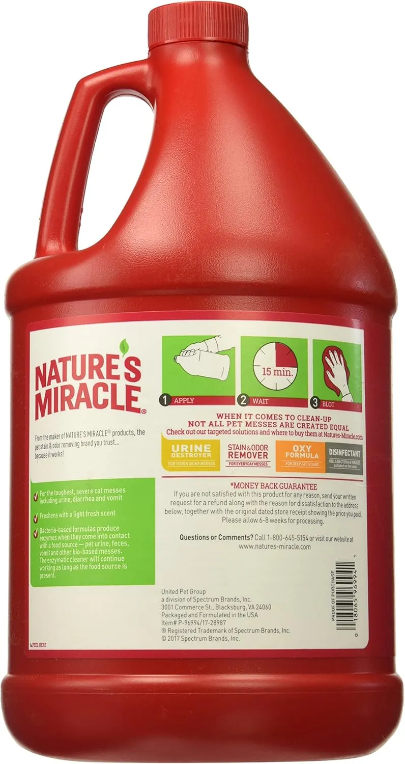 Natures Miracle Advanced Stain and Odor Eliminator Cat, For Severe Cat Messes