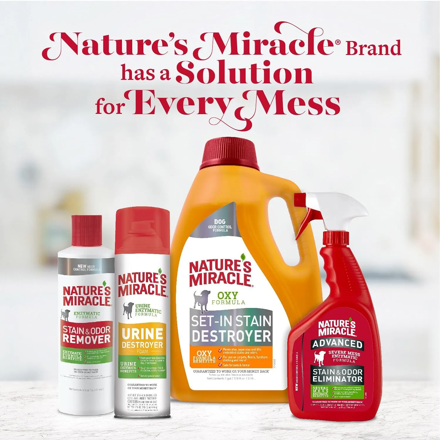 Natures Miracle Advanced Stain and Odor Eliminator Cat, For Severe Cat Messes