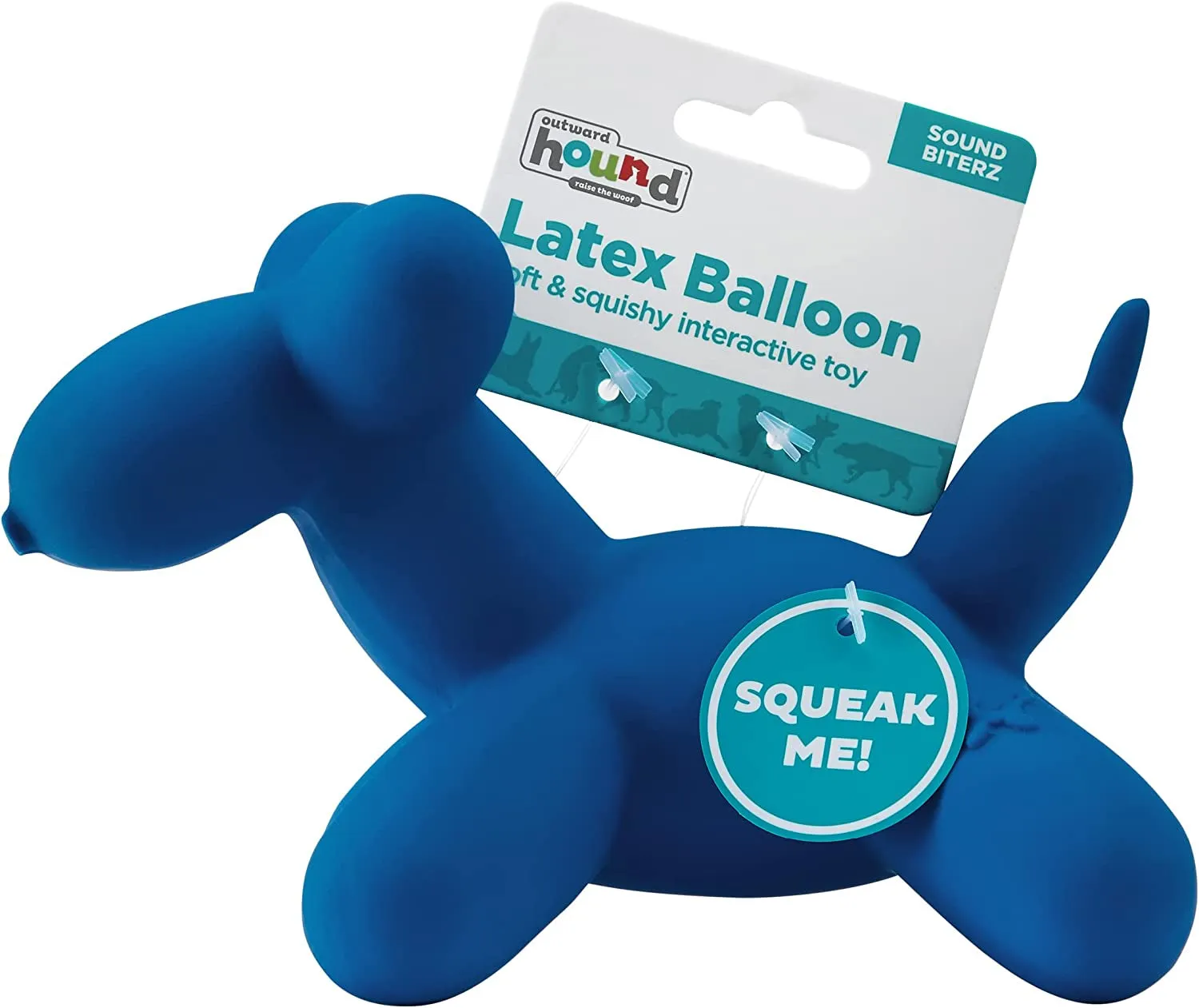 Outward Hound Latex Rubber Balloon Dog Squeaky Dog Toy, Large