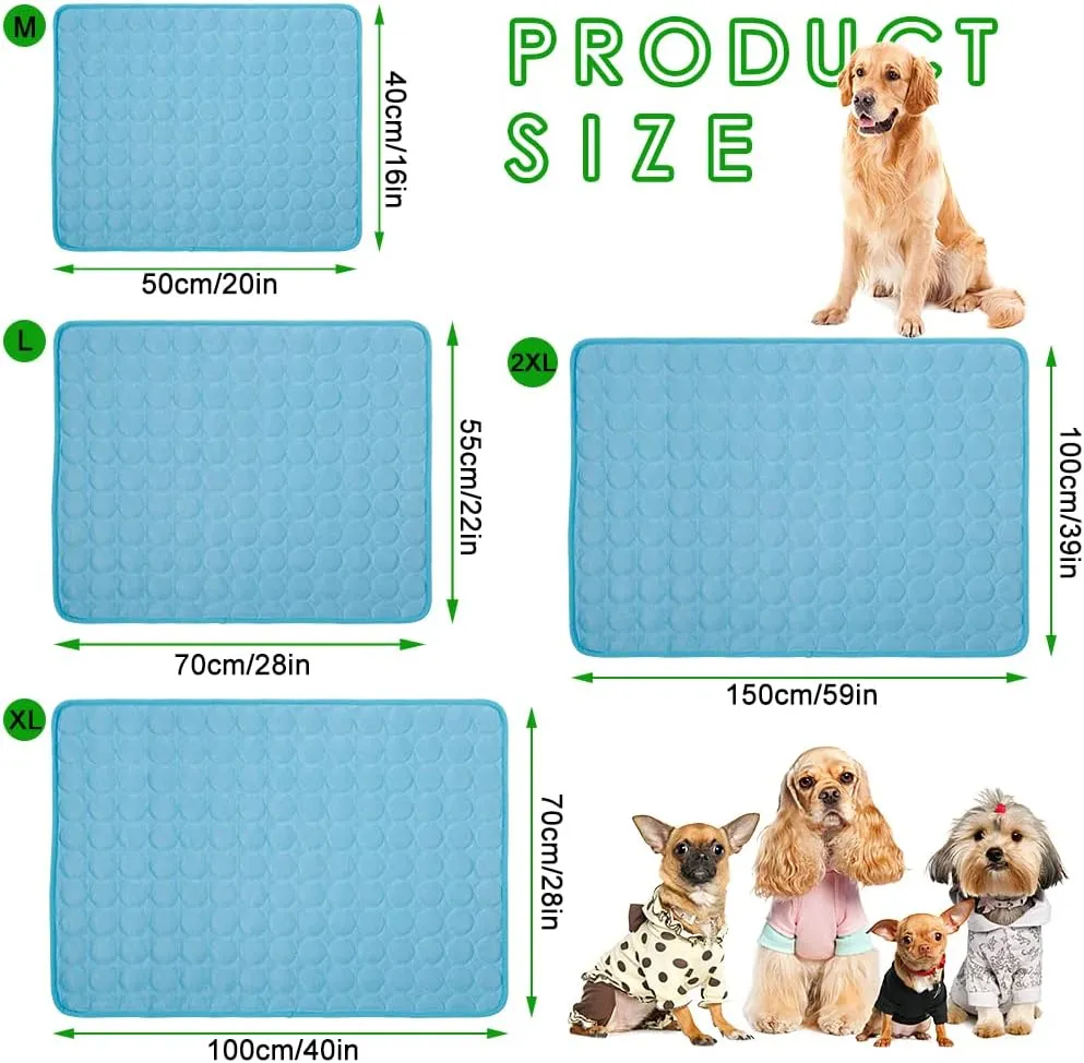 Pet Cooling Mat for Dogs Cats, Summer Dog Pad for Beds, Sofa, Floors - Pet Blanket