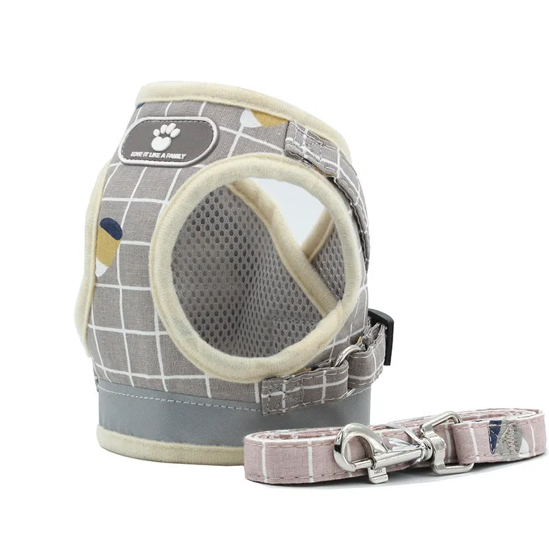 Pet Harness dog cat chest strap Reflective vest pet leash