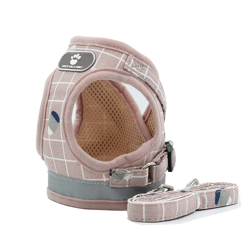 Pet Harness dog cat chest strap Reflective vest pet leash