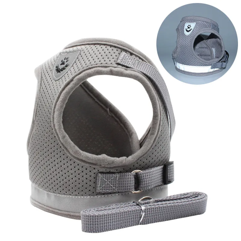 Pet Harness dog cat chest strap Reflective vest pet leash