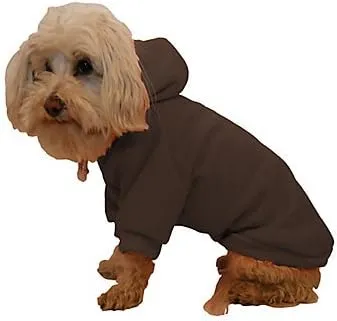 Pet Life Cotton Pet Hoodie Cocoa Brown LG