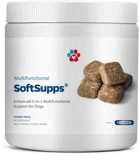 Pet Parents Multifunctional SoftSupps Multivitamin for Dogs w/Glucosamine Chondroitin for Dogs, Salmon Oil for Dogs, Probiotics for Dogs - Dog Multivitamin for Dog Immune Support, 90ct Dog Vitamins