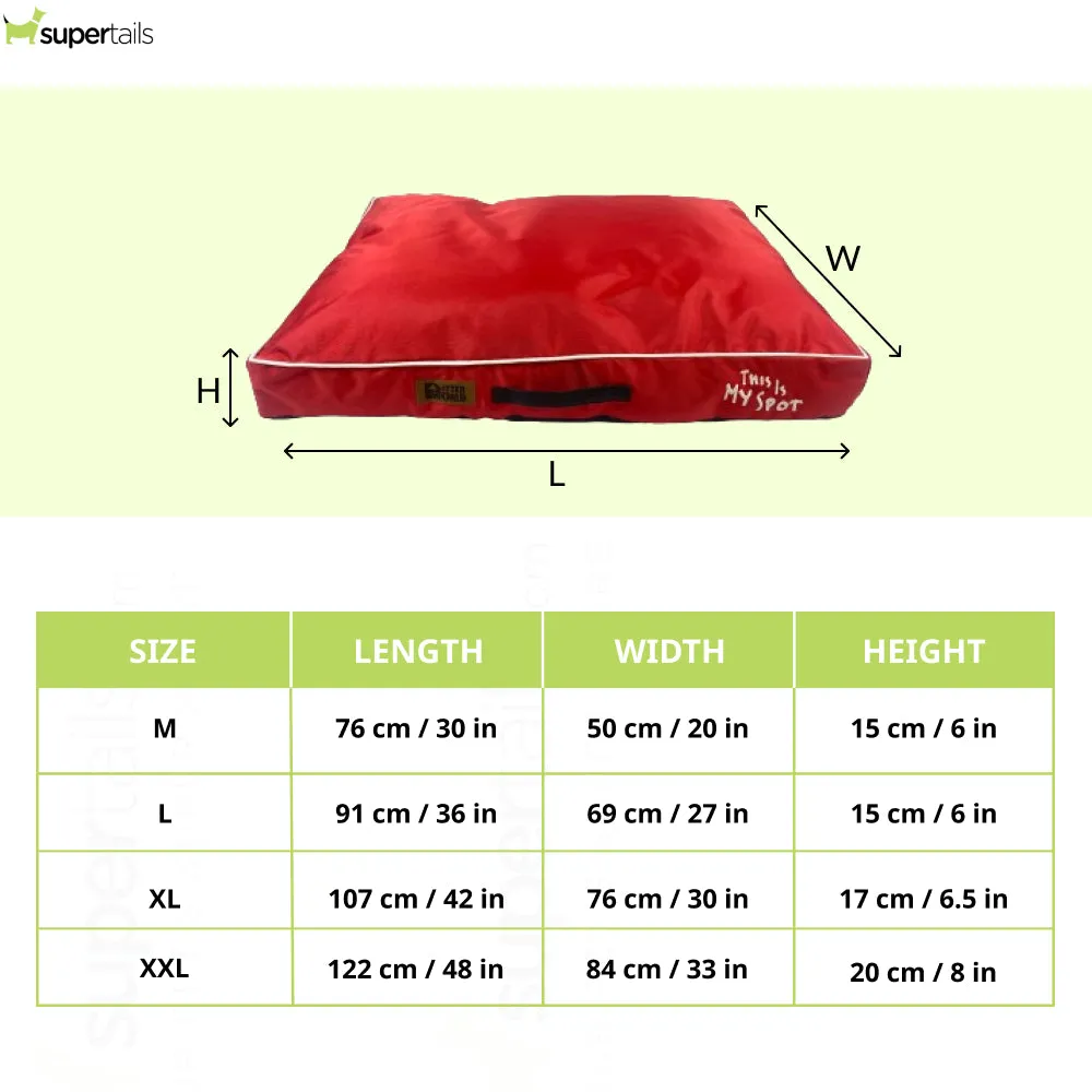 Petter World Waterproof Easy Clean Monsoon Bed with Removable & Washable Cover (Cherry Red)