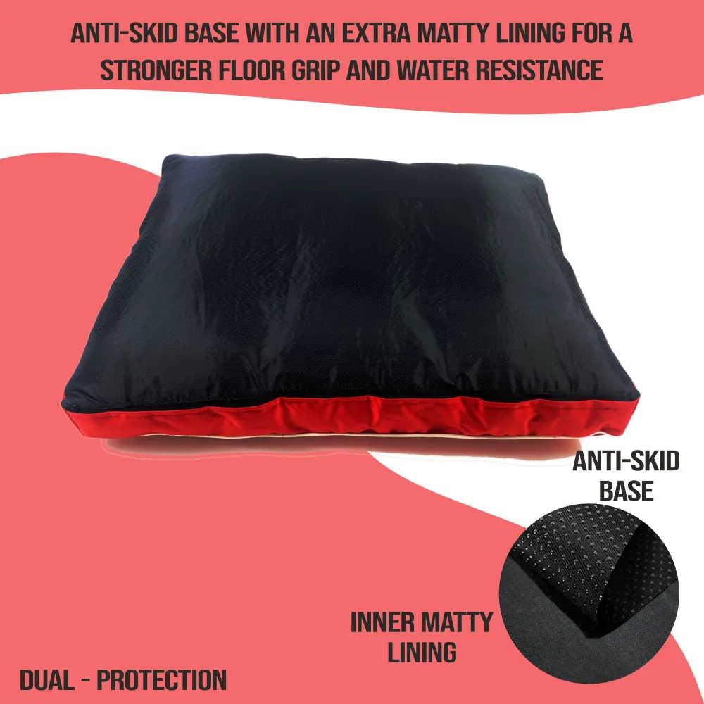 Petter World Waterproof Easy Clean Monsoon Bed with Removable & Washable Cover (Cherry Red)